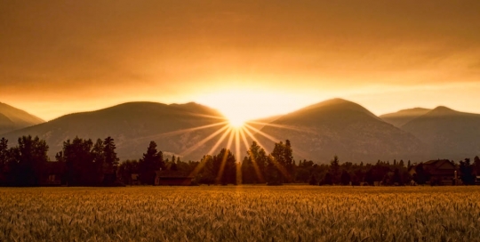 Sunrise over Bitterroot mountains Montana. Photo by Todd Taylor