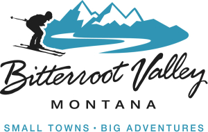 Bitterroot Valley Montana Logo with skier