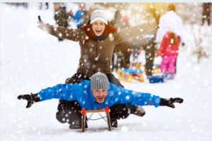 Sledding in Bitterroot Valley
