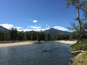 Bitterroot River near ABC Acres farm