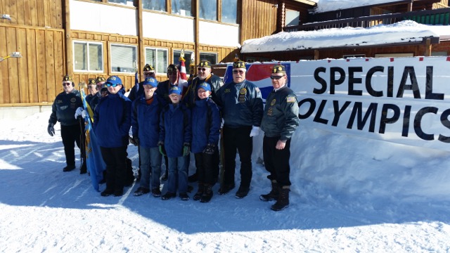 award ceremony at winter special olympics montana